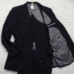 大きいサイズ　VAN BROTHERS　スーツ　ブラック　ストライプ　A8
