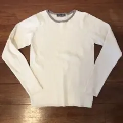極美品　ユナイテッドアローズ　リブニットカットソー　クルーネック　f