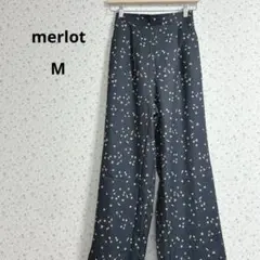 a442メルロー【M】スルスル素材 トランプ柄カジュアル リラックス ワイド