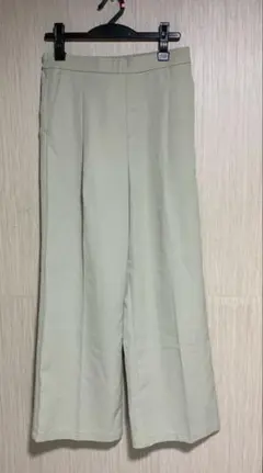 無印良品 撥水 ワイドパンツ　M ライトグリーン M 新品未使用