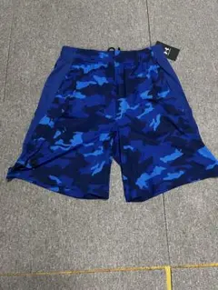 アンダーアーマー ハーフパンツ UAテック ベントショーツ ブルー カモ柄