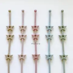 【新品】おしゃぶりホルダー シリコン 星 ベビーカー おもちゃストラップ