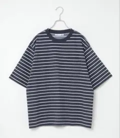 【新品タグ付き】 ヒヤットクルーネックボーダーTシャツ