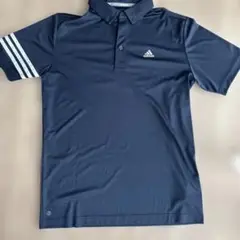 アディダス　adidas ゴルフ　シャツ　ネイビー　メンズ　半袖　L