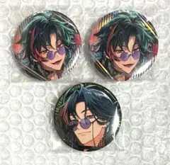 にじさんじ　3SKM 魁星　ハーフアニバーサリー　缶バッジ　箔押し　ハフバ