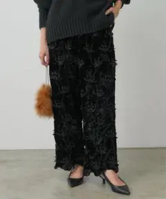 crinkle crinkle crinkle embroidery pants