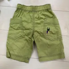 ハッカキッズ　クワガタ　刺しゅうハーフパンツ　100