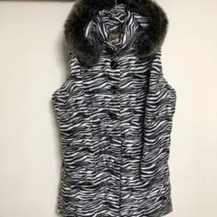 BALMAIN バルマン ダウン コート アウター ブルゾン ファー ゼブラ柄