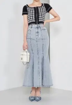 ダーリッチ プリンセス マーメイド デニム スカート xs アイスブルー