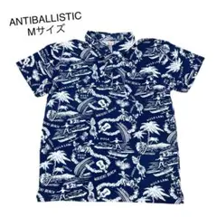 ANTIBALLISTIC 半袖ポロシャツ　アロハ　ハワイ　ネイビー　メンズ