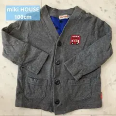 mikiHOUSEバスワッペンカーディガン100cm