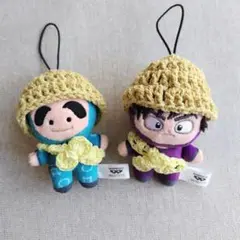 ８センチぬい　ほわぬい　忍たま　ぬい服　帽子　ニコイチ　ペア　笠　荷物