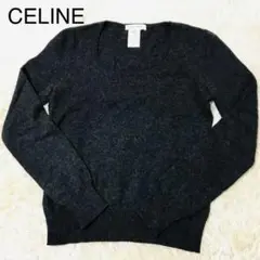 セリーヌ CELINE カシミヤ Uネック ニット セーター ブラック