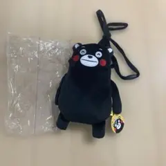 くまモン ぬいぐるみポーチ 黒　スマホショルダー