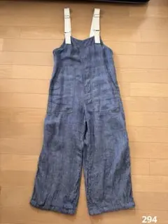 美品　ニコアンド　リネンサロペット　L