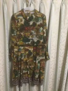 スナオクワハラ 風景柄ワンピース