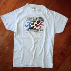 80s シングルステッチ マラソンTee アート USA製 ノベルティ ラン