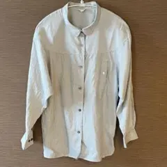 Leilian シルク ブラウス ストライプ 長袖シャツ サイズ9