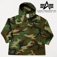 アルファ Alpha アノラック ウッドランド迷彩カモ　パーカ　【美品】