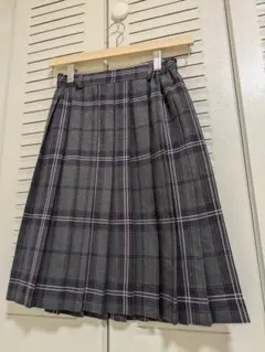 グレー チェック柄 スカート 155-165cm