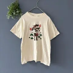 アナスイ［S］美品　USA製　メルヘンバンビ　綿100　半袖プリントTシャツ