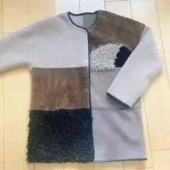 【美品】★ROSEBUD / リバーシブルパッチワークコート