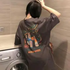 ★新品未使用★ ❤️❤️レディース バックプリントTシャツ グレー❤️❤️