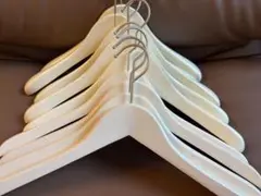 ナカタハンガー 木製衣類ハンガーセット アイボリー