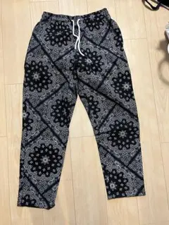 ペイズリー　パンツ ブラック M