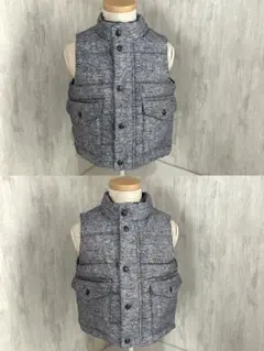 ⭐︎baby GAP 中綿ベスト 2点まとめ⭐︎双子ちゃん 日本サイズ90cmグレー