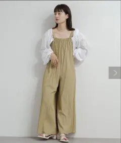 kastane ナイロンギャザーサロペット