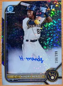 HENDRY MENDEZ TOPPS BOWMAN CHROME AUTO