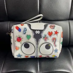A9✨美品✨EYE THEME アイテーマ ポーチ ホワイト系 可愛い