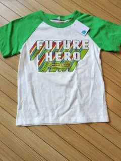 FUTURE HERO Tシャツ グリーン/ホワイト