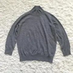 23区　ハイネックニットカットソー　ライトグレー　Lサイズ相当　高品質