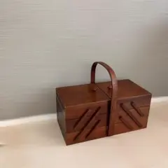 【美品】裁縫箱　レトロ　ヴィンテージ　古道具　昭和　木製