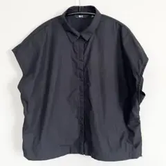 UNIQLO クロップドシャツ ブラック サイズS オンライン完売