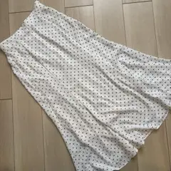 美品ドット柄シフォンマーメイドスカート　Honeys