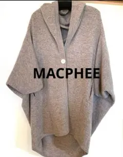 MACPHEE ポンチョ ウールカシミア　サンドベージュ　サイズ1