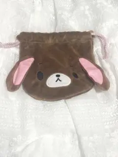 シュガーバニーズ ふわふわ巾着　くろうさ