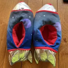 ルームシューズ　キッズ　宇宙　ロケット　17センチ