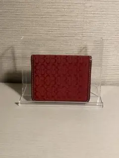 【COACH✨】カードケース パスケース 定期入れ シグネチャー 赤