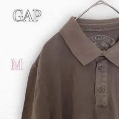 【M】GAP ギャップ ポロシャツ 半袖 トップス 無地 メンズ