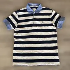 GANT Rugger ネイビー/ホワイト ボーダーポロシャツ S