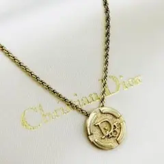 ✨美品✨クリスチャン ディオール ラウンドロゴ コイン ネックレス
