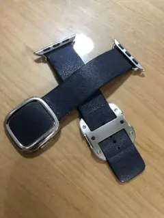 純正 廃盤色 モダンバックル Apple Watch ミッドナイトブルー L