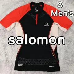 salomon サロモン ランニングウェア 半袖 ハーフジップ メンズ S