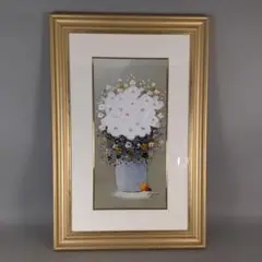 平山講平 油彩 花 の絵 油彩画 岐阜県出身 慶美会会員 花の作品 ３０号 平山講平 油彩 花 の絵 油彩画 岐阜県出身 慶美会会員 花