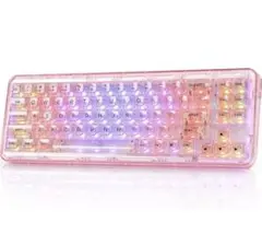 YUNZII X71 メカニカルゲーミングキーボード ASMR ピンク