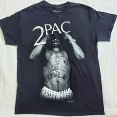 2pac ツーパック トゥ 半袖ティーシャツヒップホッププリントt黒ブラック